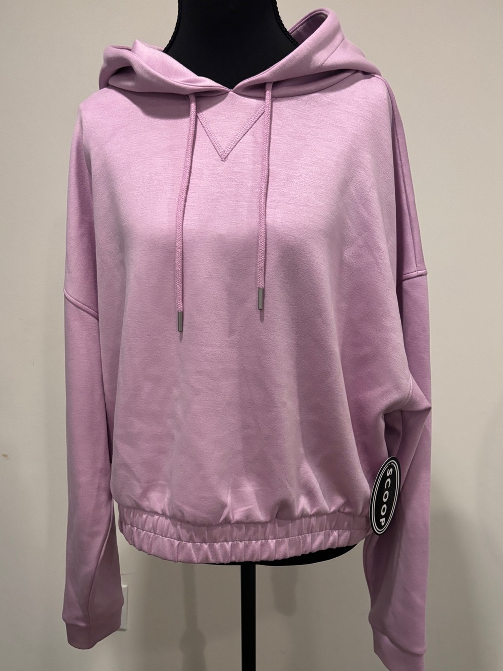NWT Scoop Scuba Light Lavender Hooded Pullover Sweatshirt - Women